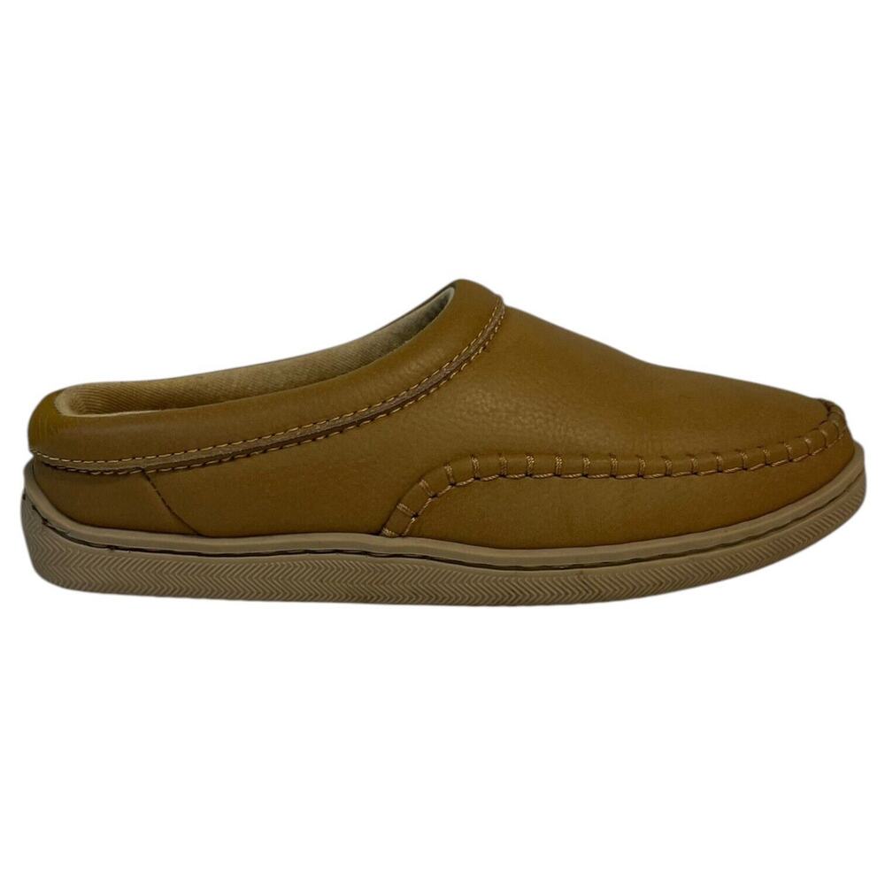 My Slippers Womens 6 All Season Leather Slip On Mules Shoes 74472-02 Brown - Picture 2 of 9